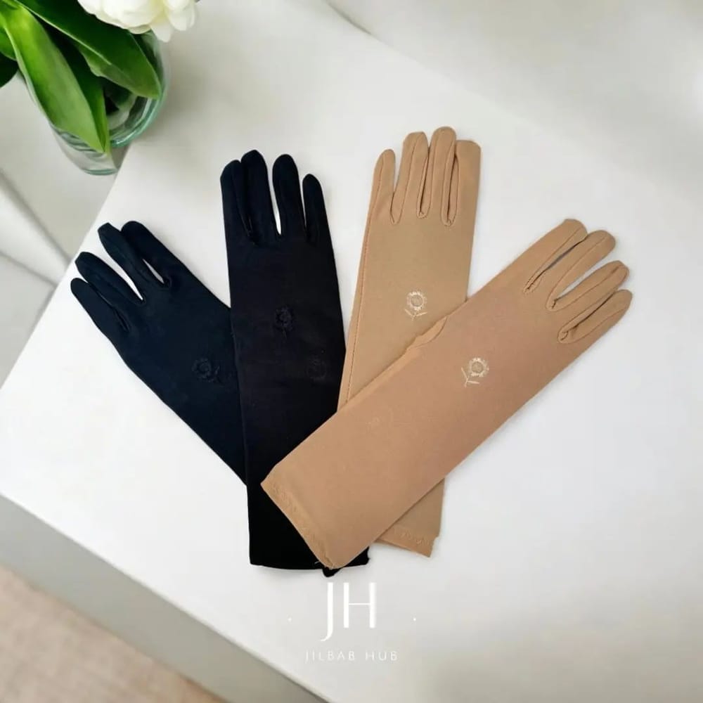 Premium Hijab Full Gloves — Premium Stretch Lycra